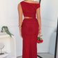 COCO OFF SHOULDER MAXI DRESS - WINE