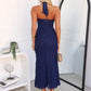ELSI LACE MAXI DRESS - NAVY