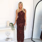 MATILDA MAXI DRESS - CHOCOLATE
