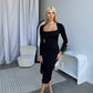 THOMAS MIDI DRESS - BLACK