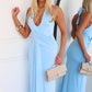 TYLA HALTER MAXI DRESS - BLUE