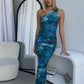 JAELYN DRESS - TEAL FLORAL PRINT