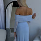 STELLA OFF SHOULDER MAXI - BABY BLUE
