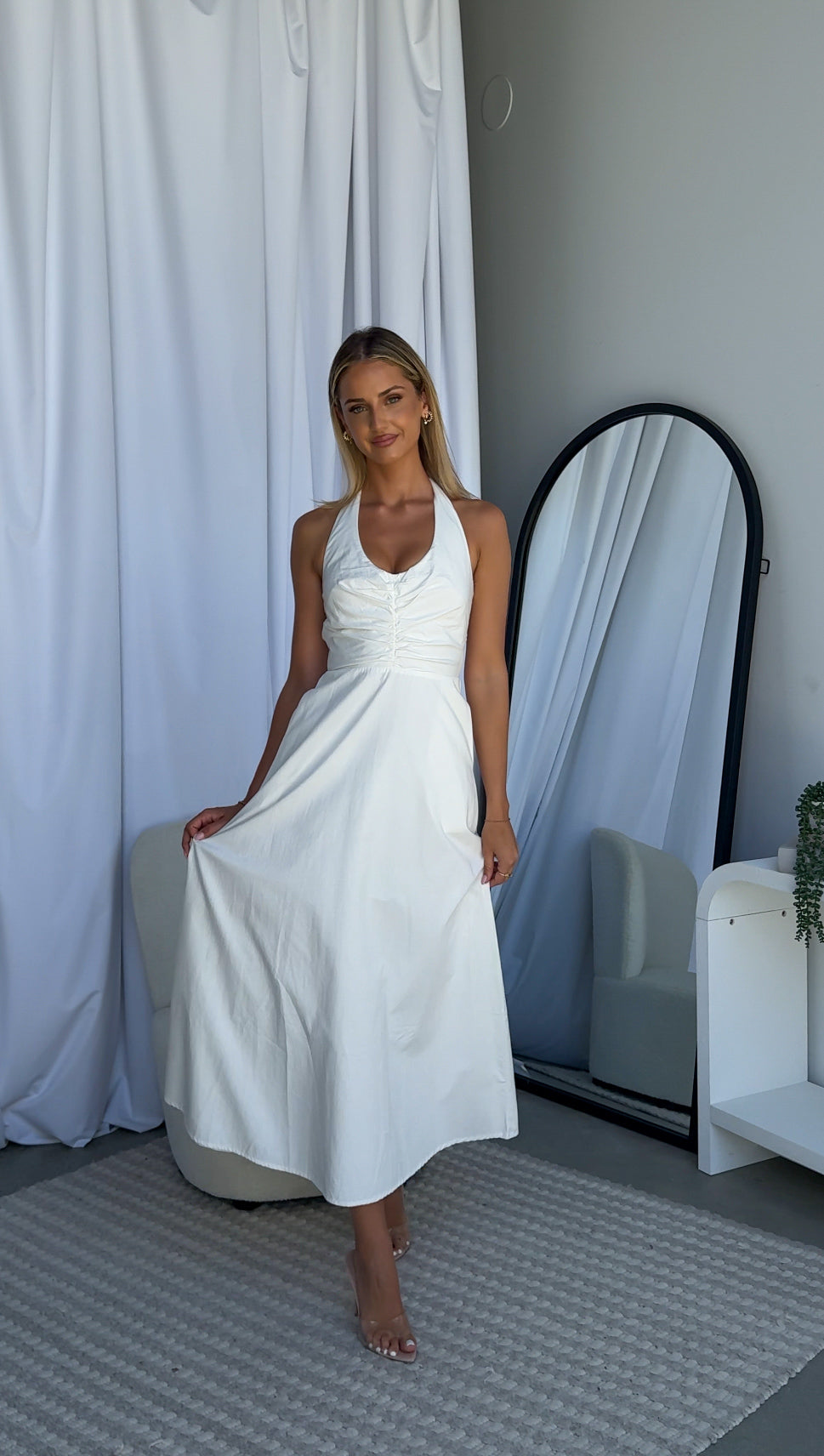 MIELLA HALTER MAXI - WHITE