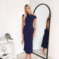 ADELE MIDI DRESS - NAVY