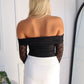 ALLIE LACE BODYSUIT - BLACK