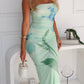 AMARA MAXI DRESS - GREEN FLORAL