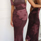 ROSALINE MAXI DRESS - CHOCOLATE FLORAL