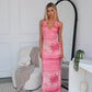 RIRI MAXI DRESS - TROPICAL PINK