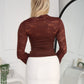 FRANKEY LACE TOP - CHOCOLATE