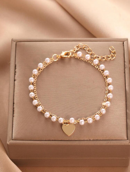 HEARTED BRACELET - GOLD