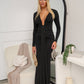 BRYSON LONG SLEEVE MAXI DRESS - BLACK