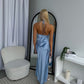 AVANT SATIN MAXI DRESS - BABY BLUE