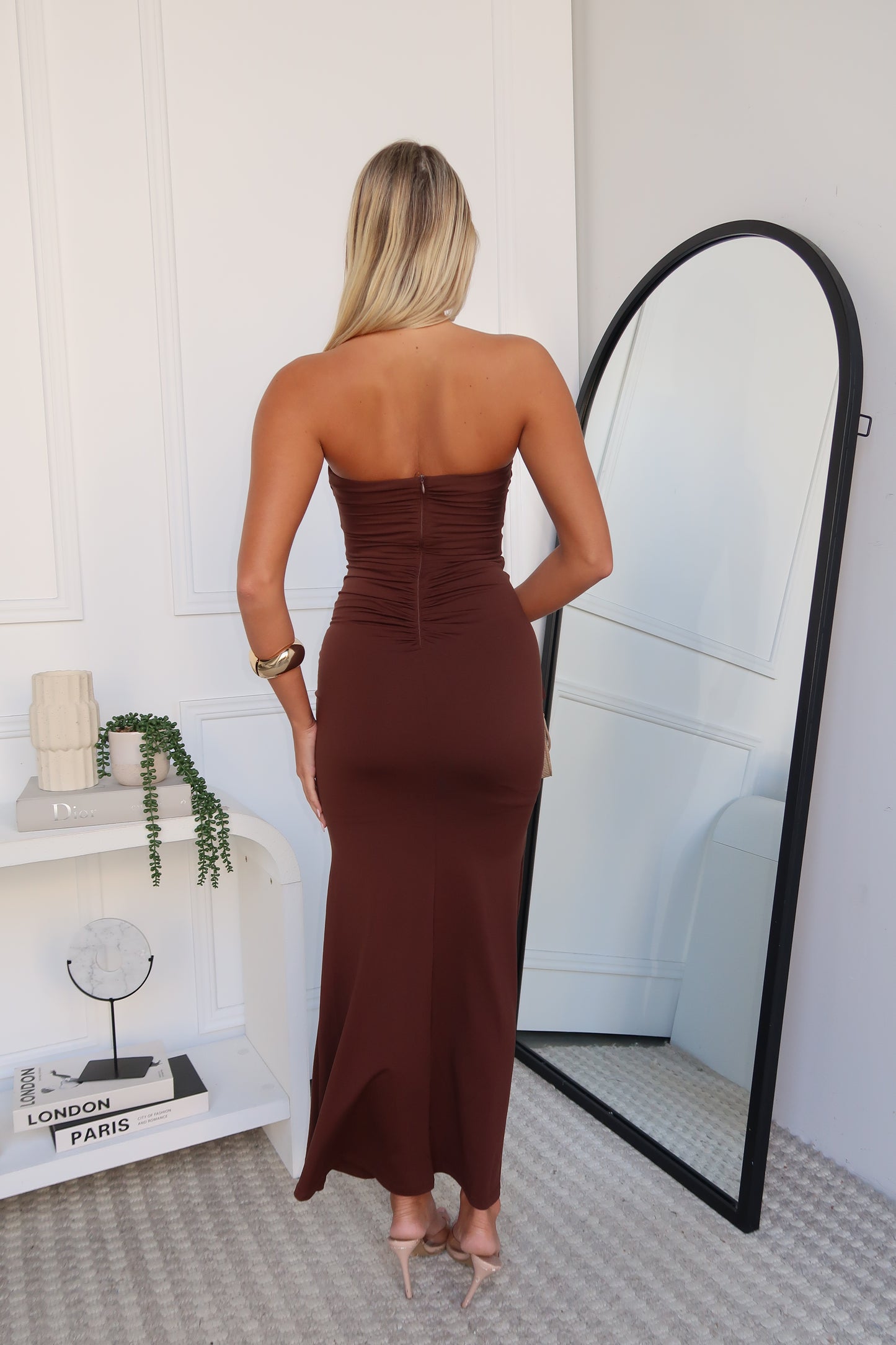 TATUM MAXI DRESS - CHOCOLATE