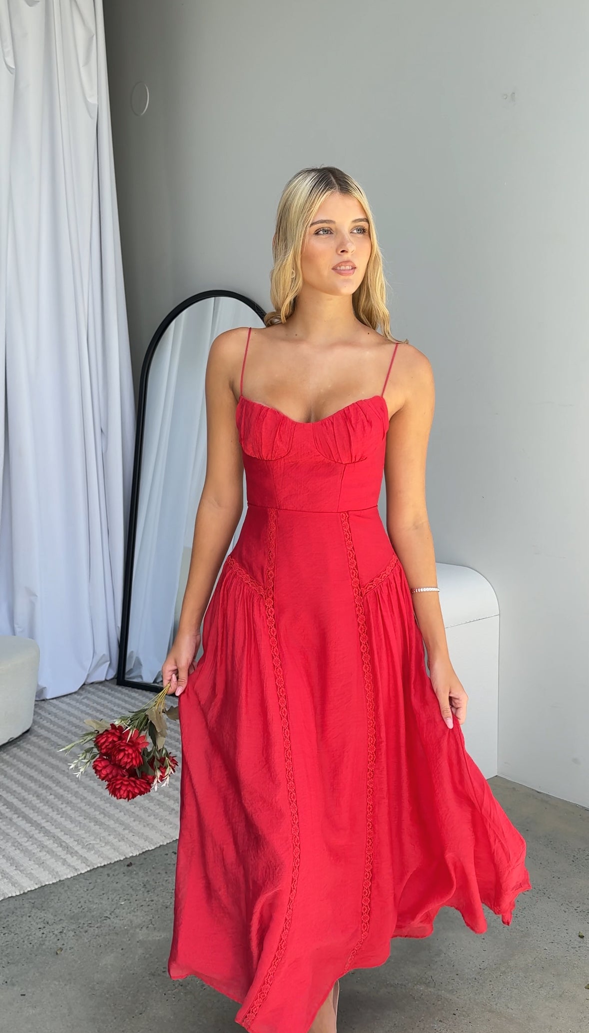 MALAYA MAXI DRESS - RED