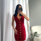 SELENA KNIT DRESS - WINE