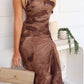 NAKARI MAXI DRESS - CHOCOLATE