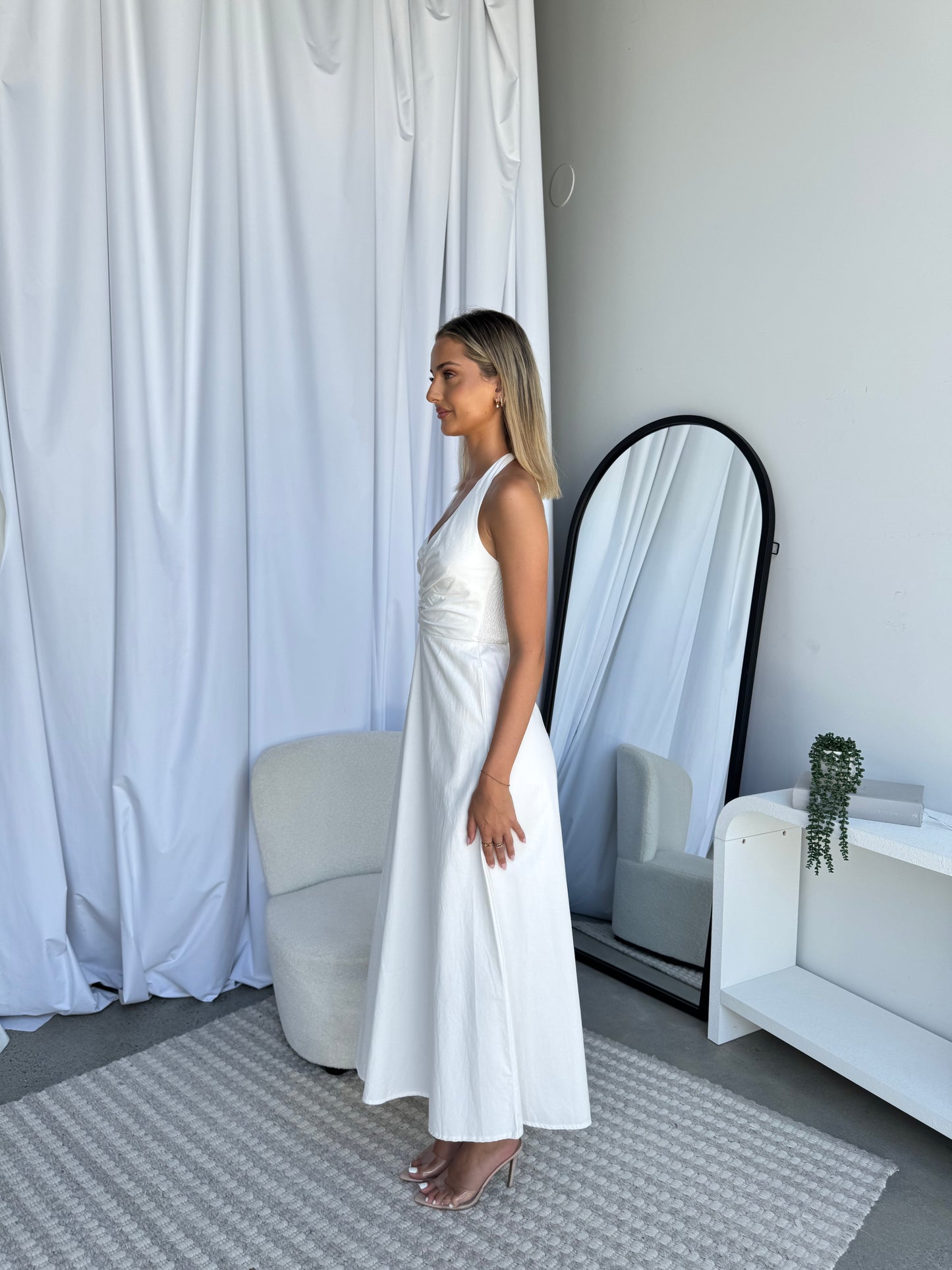 MIELLA HALTER MAXI - WHITE