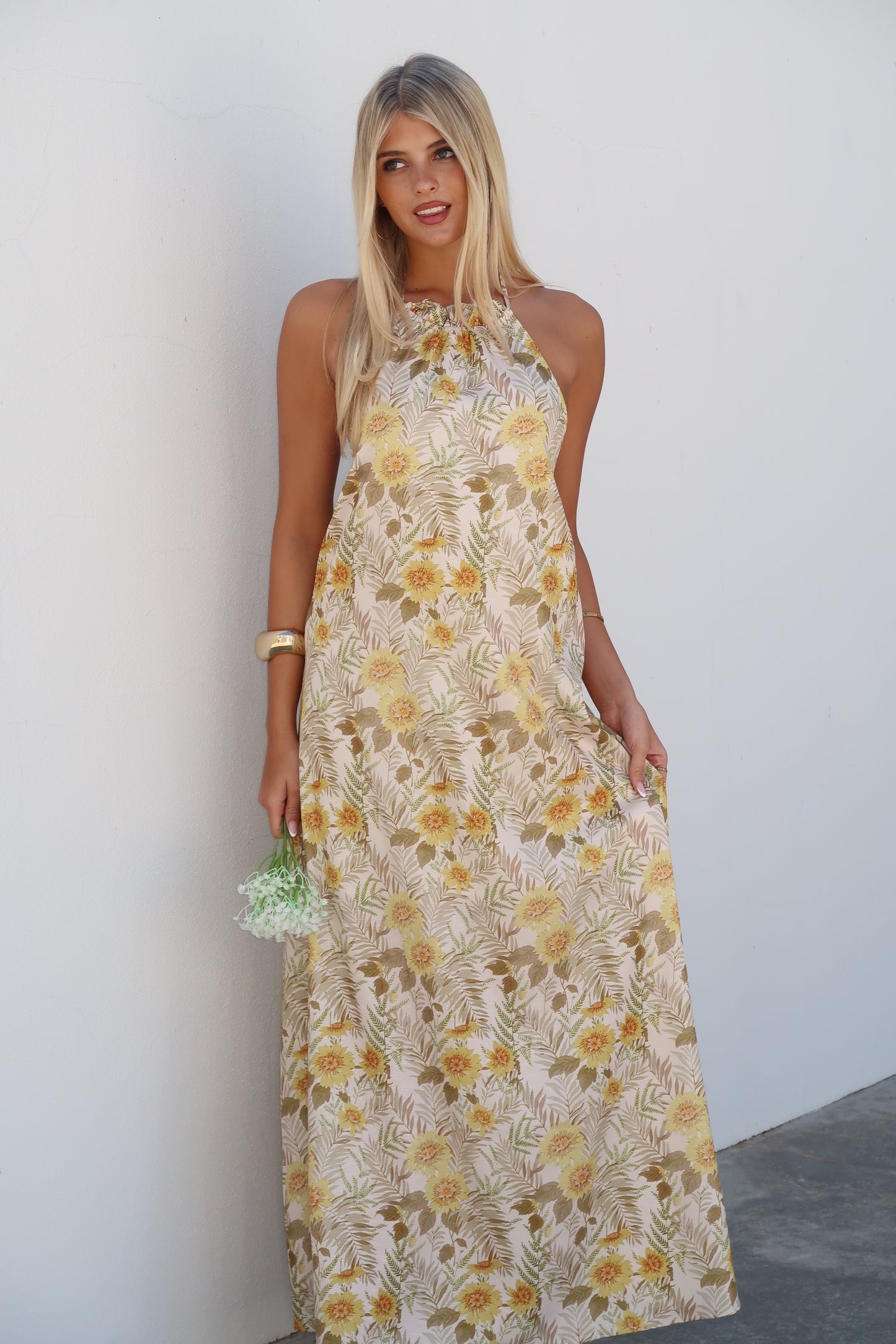TEEGAN MAXI DRESS - YELLOW