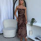 NAKARI MAXI DRESS - BROWN MULTI