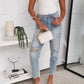 CALILE RIP JEANS - BLUE DENIM