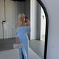 STELLA OFF SHOULDER MAXI - BABY BLUE