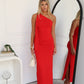 KIKI ONE SHOULDER MAXI - RED