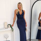 CARMEN LACE MAXI - NAVY