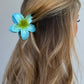 ALINA FLOWER HAIR CLAW - BLUE