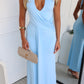 TYLA HALTER MAXI DRESS - BLUE