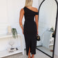 DAISY MIDI DRESS - BLACK