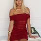 SIERRA MINI DRESS - WINE