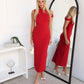 ADELE MIDI DRESS - RED