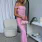 AMELIA LACE MAXI DRESS - PINK