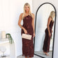 MATILDA MAXI DRESS - CHOCOLATE