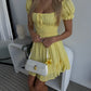 EVERLEY MINI DRESS - LEMON