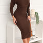 ELITA KNIT MAXI DRESS - CHOCOLATE