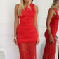 ZARIA MAXI DRESS - RED