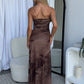 NAKARI MAXI DRESS - BROWN MULTI