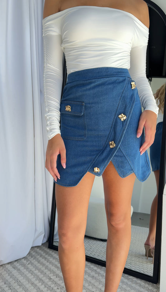 FRANKIE DENIM SKIRT