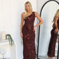 MATILDA MAXI DRESS - CHOCOLATE