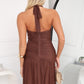 HAPER MAXI DRESS - CHOCOLATE