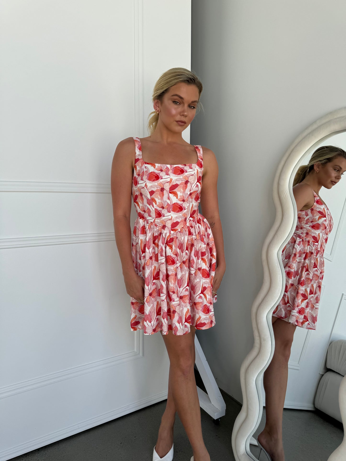 SENYA DRESS - RED PRINT