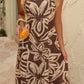 JULIET FLORAL MAXI DRESS - CHOCOLATE