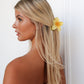 ALINA FLOWER HAIR CLAW - YELLOW