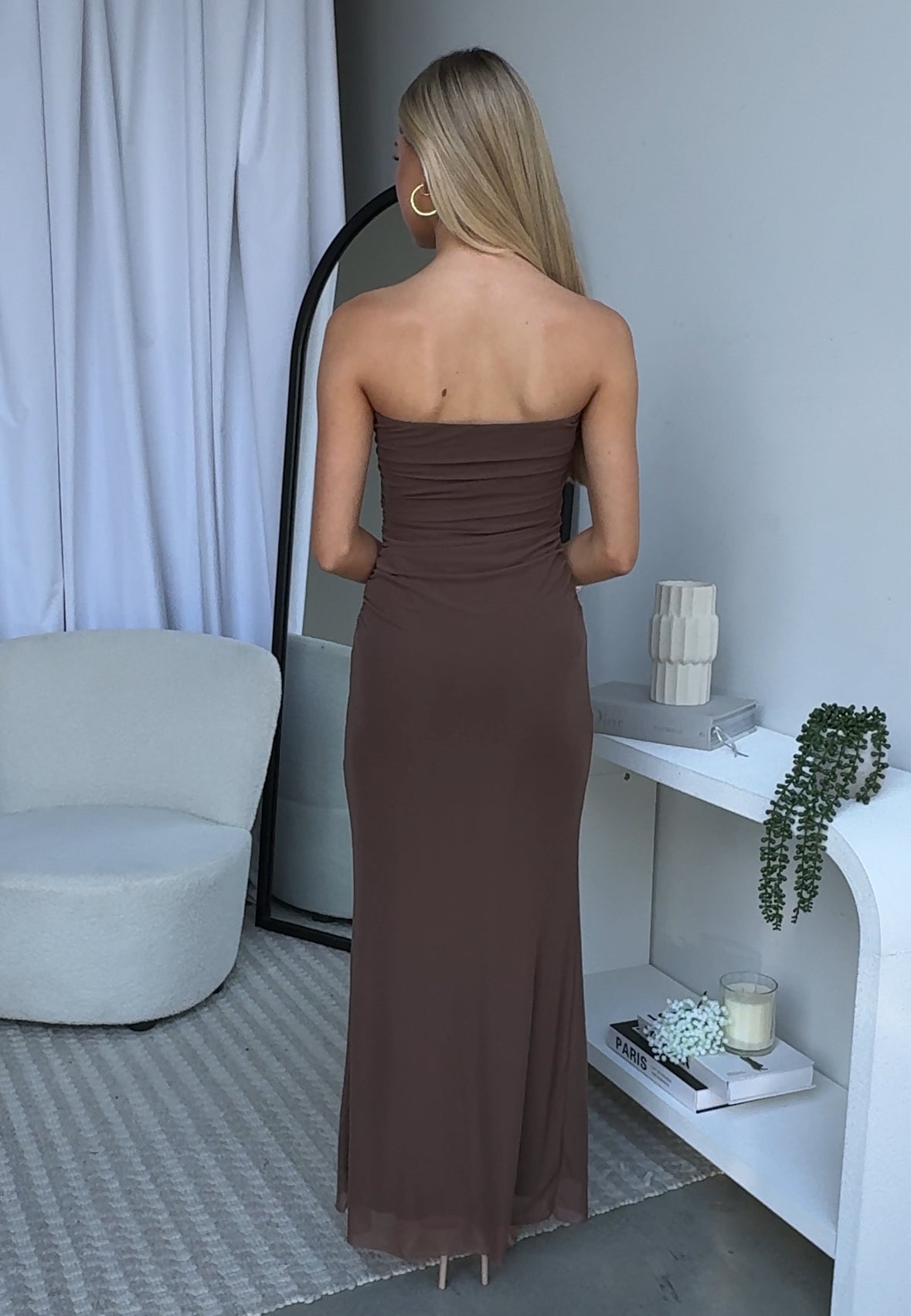 KIRRA MAXI DRESS - CHOCOLATE