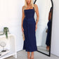 ELSI LACE MAXI DRESS - NAVY