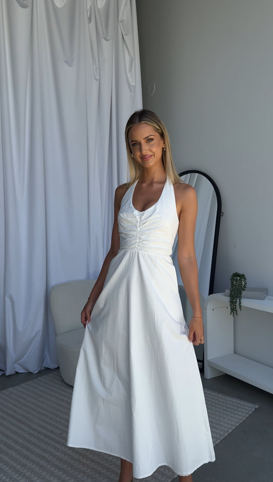 MIELLA HALTER MAXI - WHITE