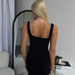 BIANCO PEARL MAXI DRESS - BLACK