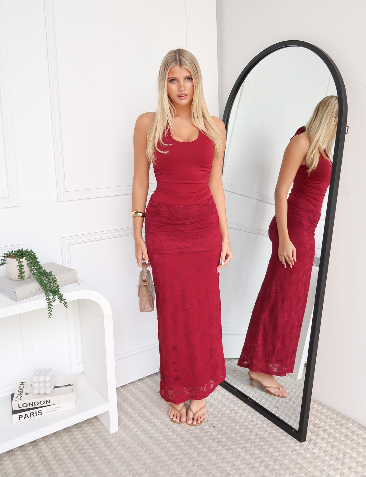 KLARA MAXI DRESS - WINE